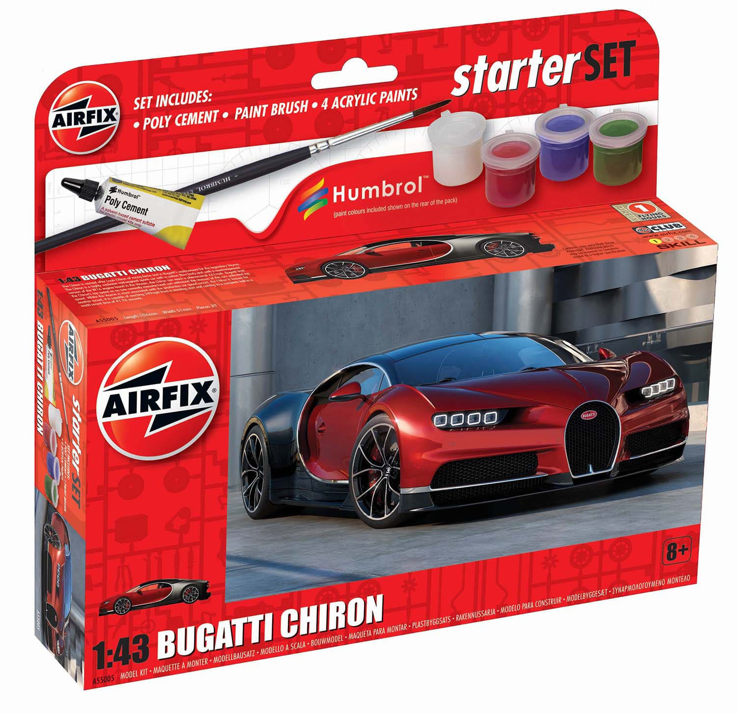 Airfix 1:43 Starter Set - Bugatti Chiron
