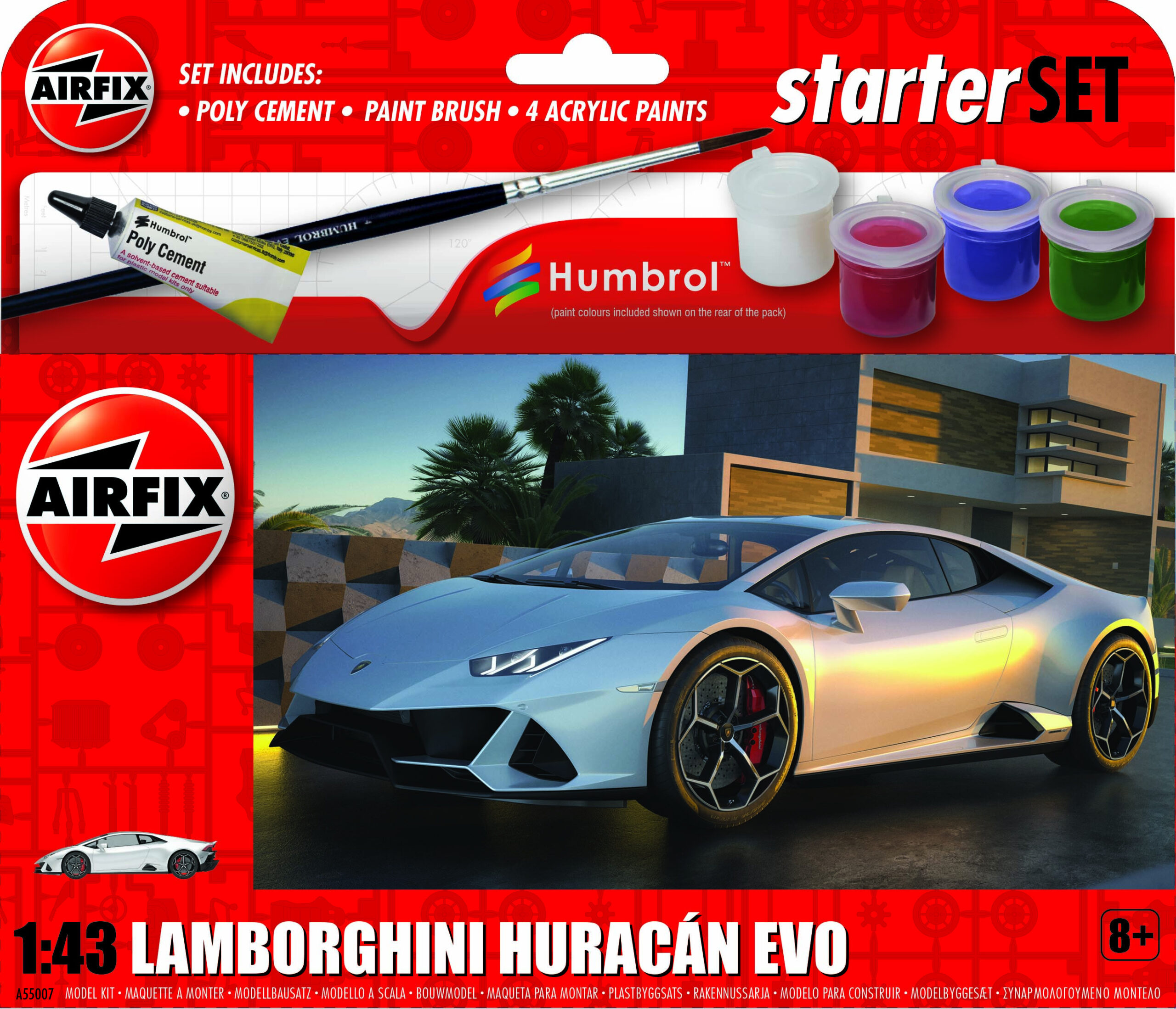 Airfix 1:43 Starter Set - Lamborghini Huracan