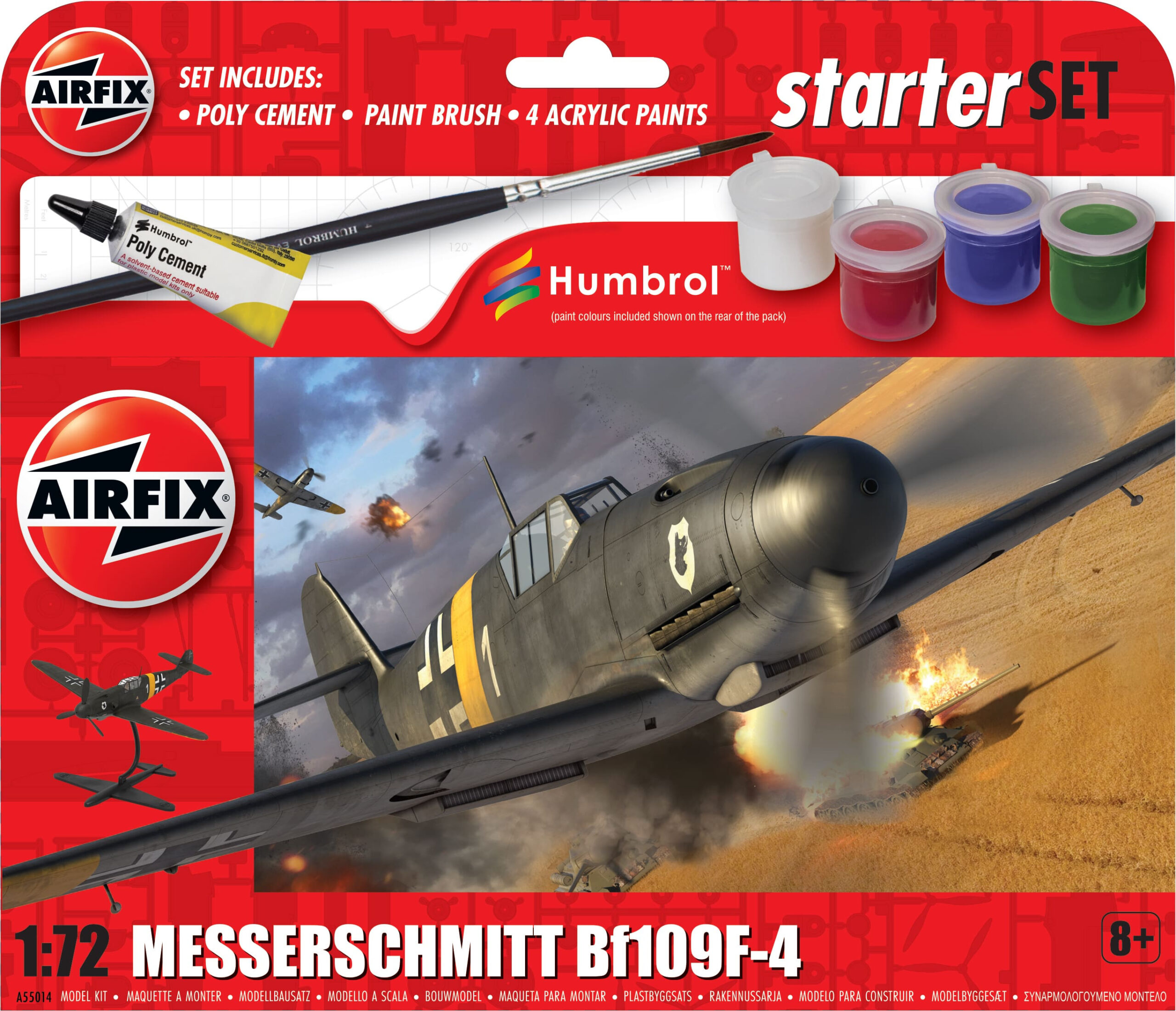 Airfix 1:72 Starter Set - Messerschmitt Bf109F-4