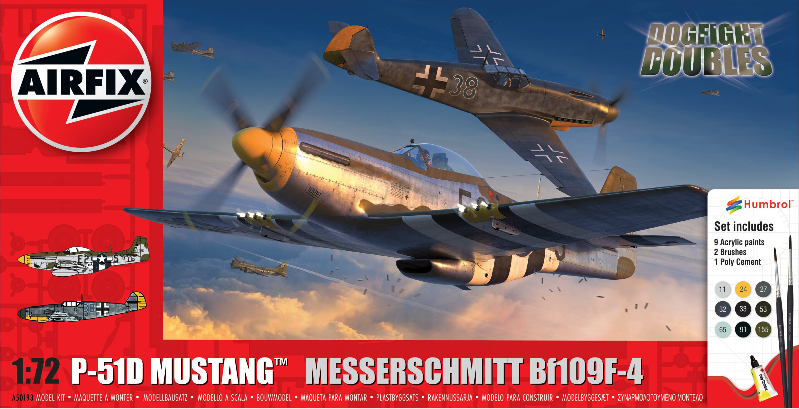 Airfix 1:72 P-51D Mustang vs Bf109F-4 Dogfight Double