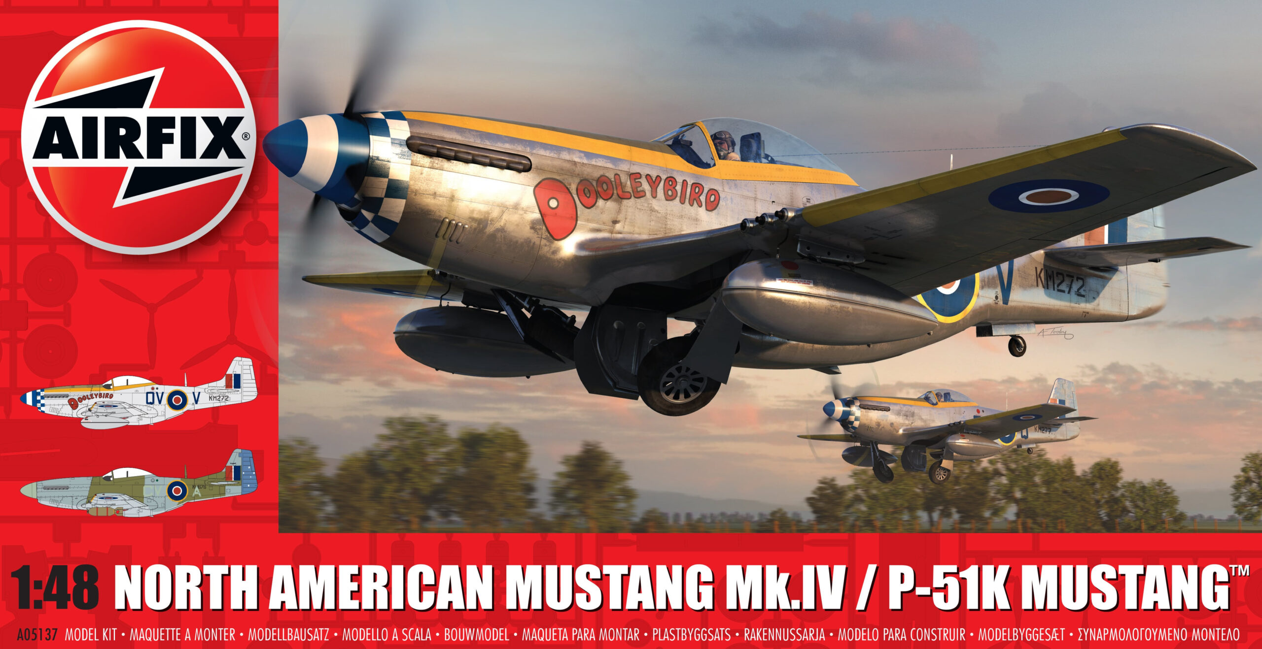 Airfix 1:48 North American Mustang Mk.IV/P-51K Mustang