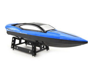 blå radiostyrd båt